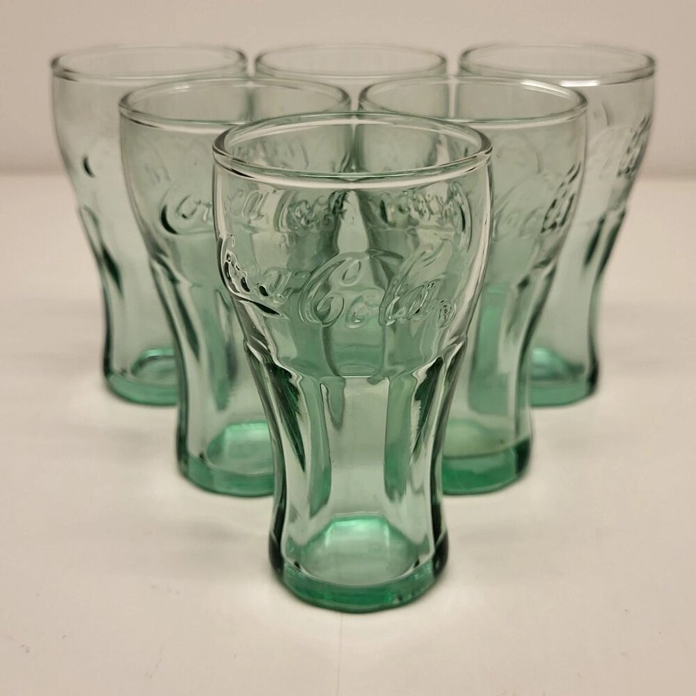 Coke Cola Vintage Green 3" Mini Glasses